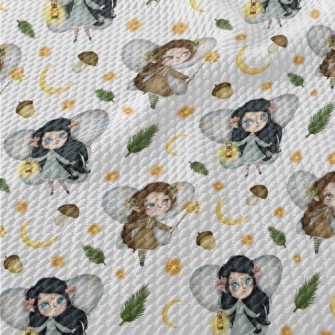 Cartoon Version Of The Forest  Birdseye Piqué