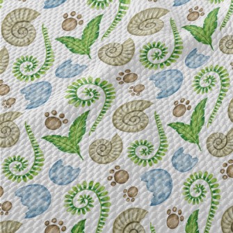 Jurassic Themed Plants Birdseye Piqué