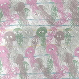 Big Eyed Jellyfish Swimming Waterproof Canvas