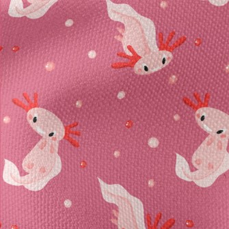 Cute Pink Salamander Waterproof Canvas