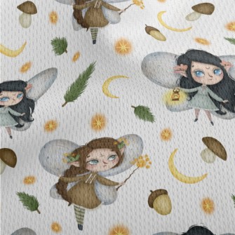 Cartoon Version Of The Forest  Athletic Mesh Flat Back