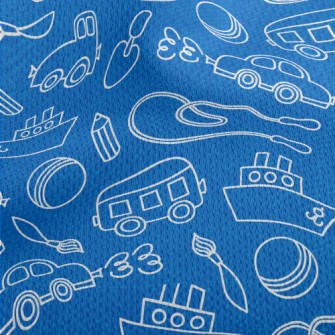 Children&#39;s Transportation  Athletic Mesh Flat Back