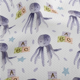 Octopus Plush Toy Athletic Mesh Flat Back