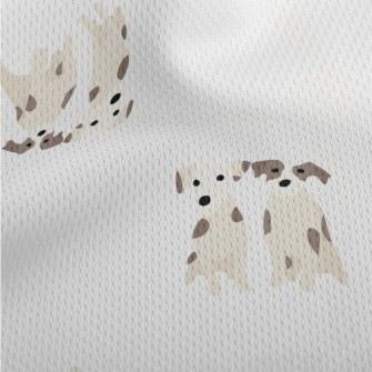 Cute Twin Puppies Athletic Mesh Flat Back