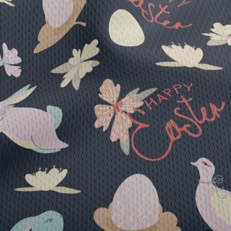Easter Eggs And Bunny Athletic Mesh Flat Back