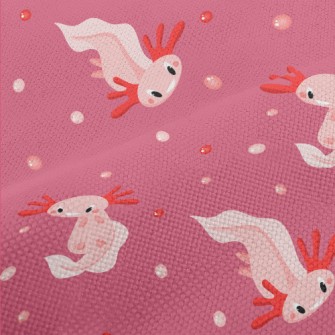 Cute Pink Salamander Performance Linen