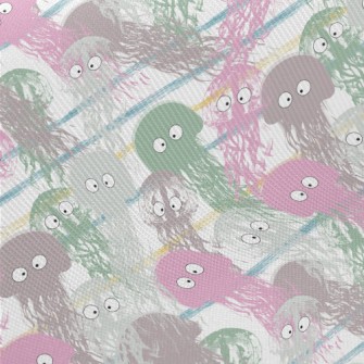 Big Eyed Jellyfish Swimming Twill