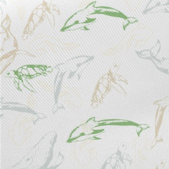 Swimming Marine Life Twill