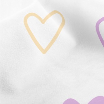 Pastel Colorful Heart Micro Fleece