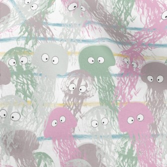 Big Eyed Jellyfish Swimming Micro Fleece