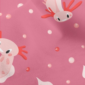Cute Pink Salamander Micro Fleece