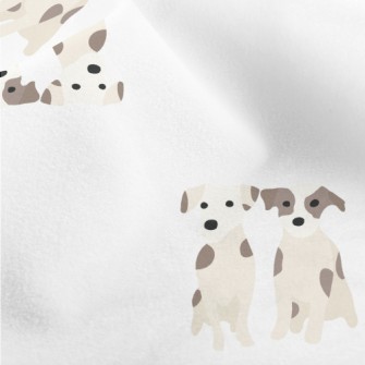 Cute Twin Puppies Micro Fleece