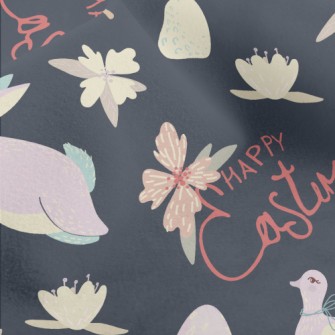 Easter Eggs And Bunny Micro Fleece