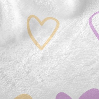 Pastel Colorful Heart Minky