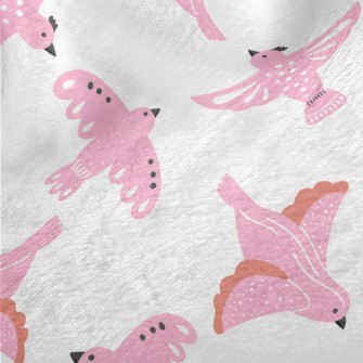 Pink Pigeons Flying In Spring Minky