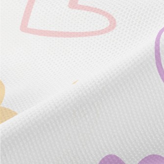 Pastel Colorful Heart Piqué