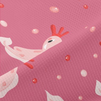 Cute Pink Salamander Piqué
