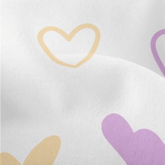 Pastel Colorful Heart Lightweight Performance Linen