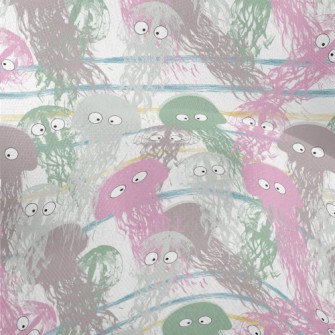 Big Eyed Jellyfish Swimming Lightweight Performance Linen