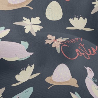 Easter Eggs And Bunny Lightweight Performance Linen