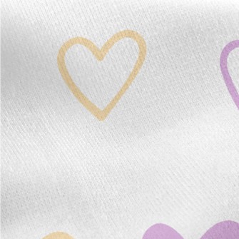 Pastel Colorful Heart Jersey Backed Fleece