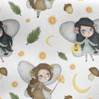 Cartoon Version Of The Forest  Jersey Backed Fleece