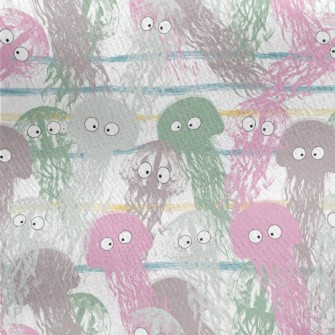 Big Eyed Jellyfish Swimming Jersey Backed Fleece