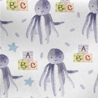 Octopus Plush Toy Jersey Backed Fleece