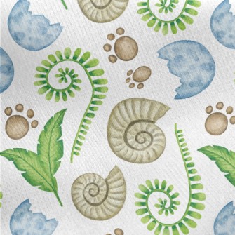 Jurassic Themed Plants Jersey Backed Fleece