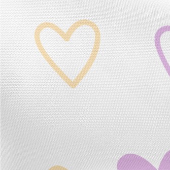 Pastel Colorful Heart Pongee