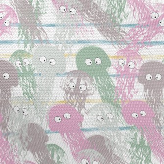 Big Eyed Jellyfish Swimming Pongee