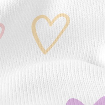 Pastel Colorful Heart Stretch Jersey