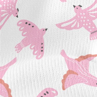 Pink Pigeons Flying In Spring Stretch Jersey
