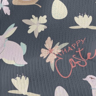 Easter Eggs And Bunny Stretch Jersey