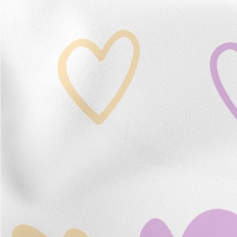 Pastel Colorful Heart Lightweight Cotton Poplin