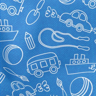 Children&#39;s Transportation  Lightweight Cotton Poplin