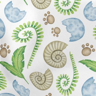 Jurassic Themed Plants Lightweight Cotton Poplin