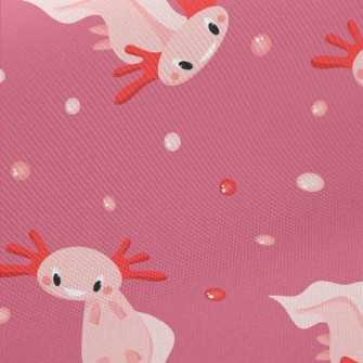 Cute Pink Salamander Midweight Cotton Poplin