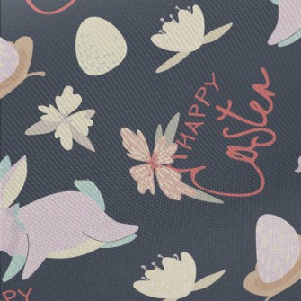 Easter Eggs And Bunny Midweight Cotton Poplin
