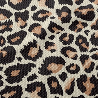 Fashionable Leopard Print Birdseye Piqué