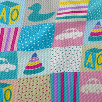 Children's Toy Friends Birdseye Piqué