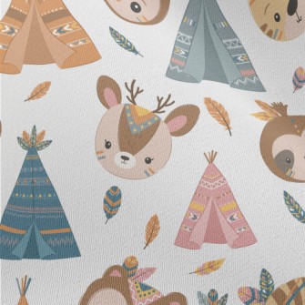 Indian Children Animals Chiffon