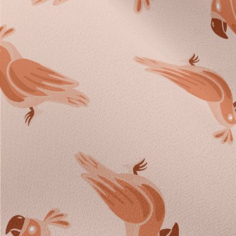 Orange Cute Little Parrot Chiffon