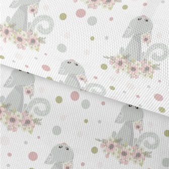 Cat In The Flowers Looking Up Waterproof Oxford