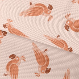 Orange Cute Little Parrot Waterproof Oxford