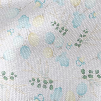 Round Leaves And Baby Decorati Waterproof Canvas