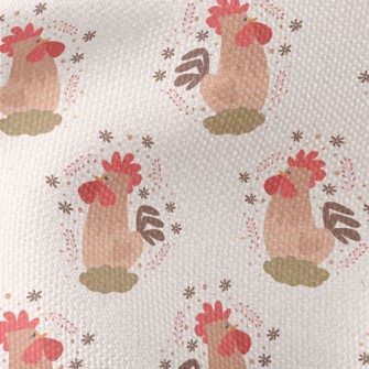 Shiny Hand Drawn Rooster Waterproof Canvas