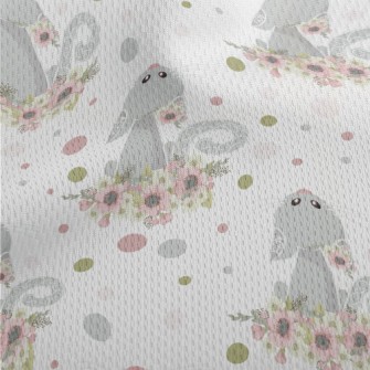 Cat In The Flowers Looking Up Athletic Mesh Flat Back