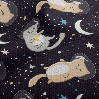 Cute Astronaut Cat Athletic Mesh Flat Back