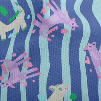 Contemporary Art Abstract Dog Athletic Mesh Flat Back